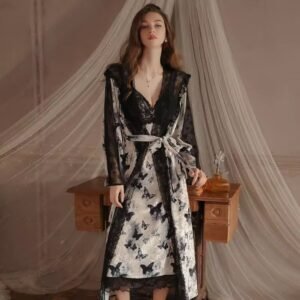 قميص نوم + روب طويل