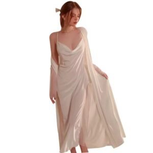 قميص نوم طويل مع روب