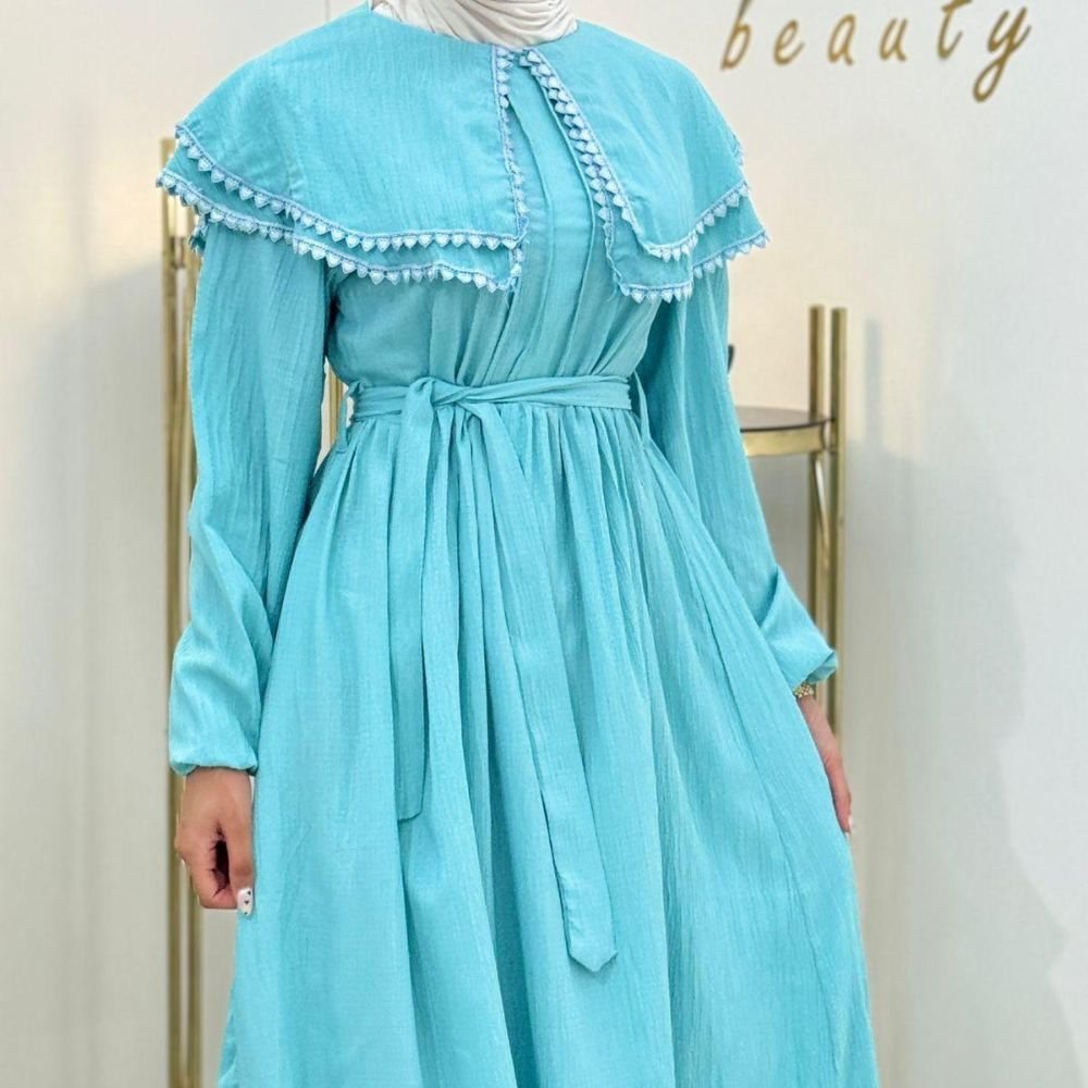 فستان ياقة عريضة فستان ياقة عريضة