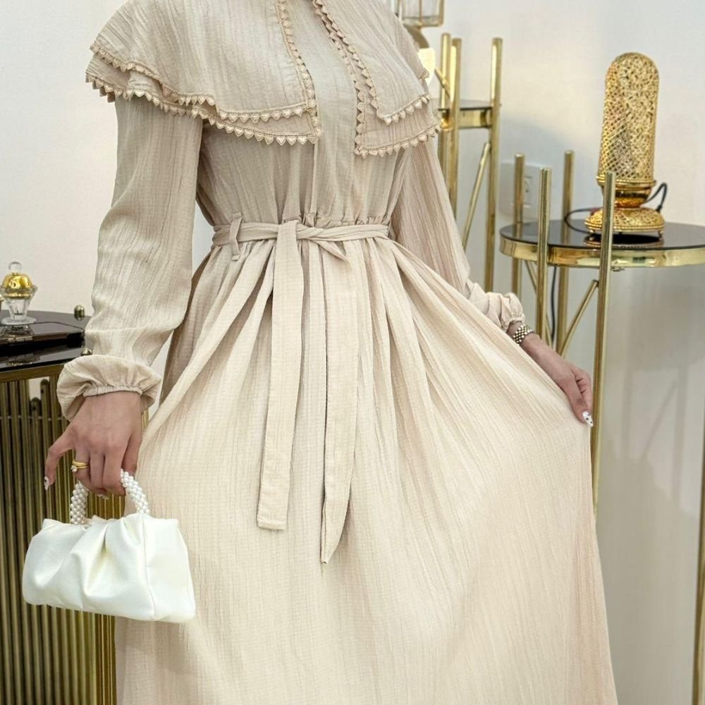 فستان ياقة عريضة فستان ياقة عريضة